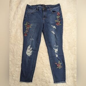 One 5 One Floral Stretch Jeans Sz 12